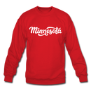 Minnesota Sweatshirt - Hand Lettered Minnesota Crewneck Sweatshirt - red