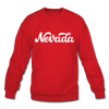 Nevada Sweatshirt - Hand Lettered Nevada Crewneck Sweatshirt - red