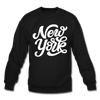 New York Sweatshirt - Hand Lettered New York Crewneck Sweatshirt - black
