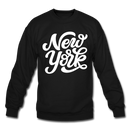 New York Sweatshirt - Hand Lettered New York Crewneck Sweatshirt - black