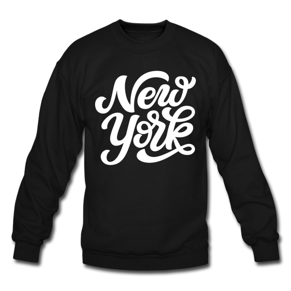New York Sweatshirt - Hand Lettered New York Crewneck Sweatshirt - black