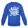New York Sweatshirt - Hand Lettered New York Crewneck Sweatshirt - royal blue