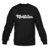 Montana Sweatshirt - Hand Lettered Montana Crewneck Sweatshirt - black