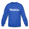 Montana Sweatshirt - Hand Lettered Montana Crewneck Sweatshirt - royal blue