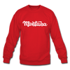 Montana Sweatshirt - Hand Lettered Montana Crewneck Sweatshirt - red