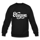 Oregon Sweatshirt - Hand Lettered Oregon Crewneck Sweatshirt - black