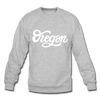 Oregon Sweatshirt - Hand Lettered Oregon Crewneck Sweatshirt - heather gray