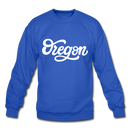 Oregon Sweatshirt - Hand Lettered Oregon Crewneck Sweatshirt - royal blue