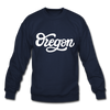 Oregon Sweatshirt - Hand Lettered Oregon Crewneck Sweatshirt - navy