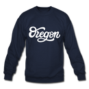 Oregon Sweatshirt - Hand Lettered Oregon Crewneck Sweatshirt - navy