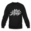 New Jersey Sweatshirt - Hand Lettered New Jersey Crewneck Sweatshirt - black