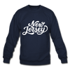 New Jersey Sweatshirt - Hand Lettered New Jersey Crewneck Sweatshirt - navy
