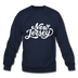 New Jersey Sweatshirt - Hand Lettered New Jersey Crewneck Sweatshirt - navy