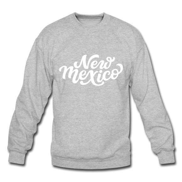 New Mexico Sweatshirt - Hand Lettered New Mexico Crewneck Sweatshirt - heather gray