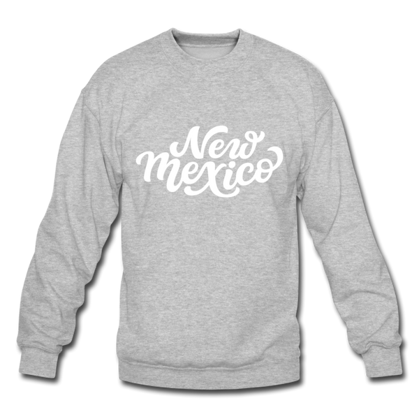 New Mexico Sweatshirt - Hand Lettered New Mexico Crewneck Sweatshirt - heather gray