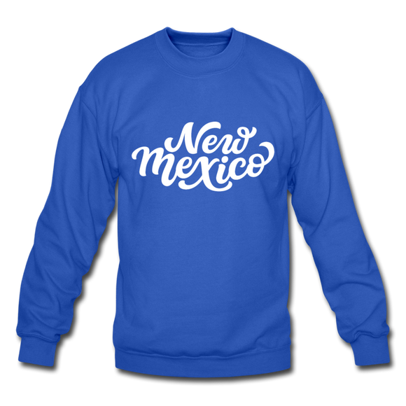New Mexico Sweatshirt - Hand Lettered New Mexico Crewneck Sweatshirt - royal blue