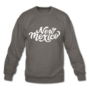 New Mexico Sweatshirt - Hand Lettered New Mexico Crewneck Sweatshirt - asphalt gray