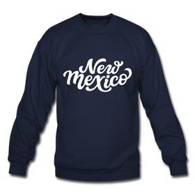 New Mexico Sweatshirt - Hand Lettered New Mexico Crewneck Sweatshirt - navy