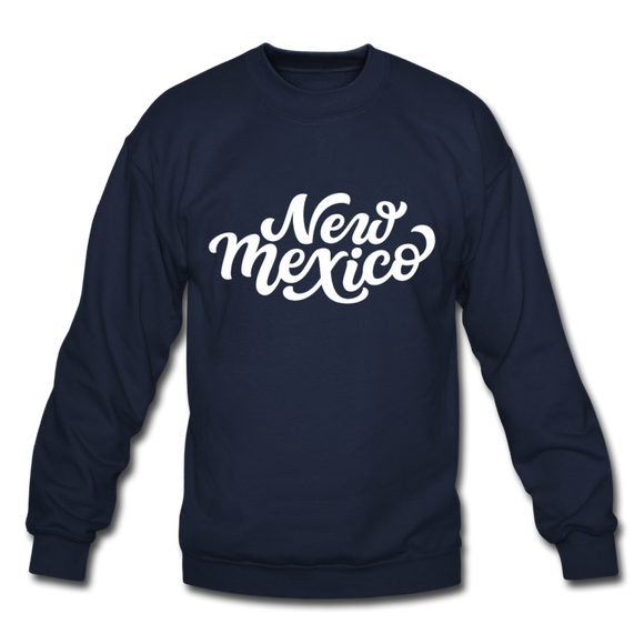 New Mexico Sweatshirt - Hand Lettered New Mexico Crewneck Sweatshirt - navy