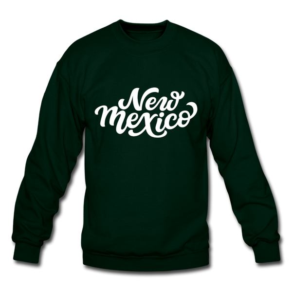 New Mexico Sweatshirt - Hand Lettered New Mexico Crewneck Sweatshirt - forest green