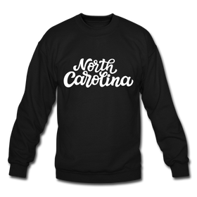North Carolina Sweatshirt - Hand Lettered North Carolina Crewneck Sweatshirt - black