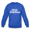 North Carolina Sweatshirt - Hand Lettered North Carolina Crewneck Sweatshirt - royal blue