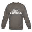 North Carolina Sweatshirt - Hand Lettered North Carolina Crewneck Sweatshirt - asphalt gray