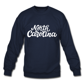 North Carolina Sweatshirt - Hand Lettered North Carolina Crewneck Sweatshirt - navy