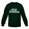 North Carolina Sweatshirt - Hand Lettered North Carolina Crewneck Sweatshirt - forest green