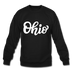 Ohio Sweatshirt - Hand Lettered Ohio Crewneck Sweatshirt - black