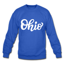 Ohio Sweatshirt - Hand Lettered Ohio Crewneck Sweatshirt - royal blue