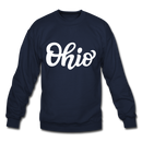 Ohio Sweatshirt - Hand Lettered Ohio Crewneck Sweatshirt - navy