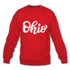Ohio Sweatshirt - Hand Lettered Ohio Crewneck Sweatshirt - red