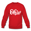 Ohio Sweatshirt - Hand Lettered Ohio Crewneck Sweatshirt - red