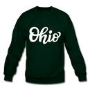 Ohio Sweatshirt - Hand Lettered Ohio Crewneck Sweatshirt - forest green