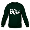 Ohio Sweatshirt - Hand Lettered Ohio Crewneck Sweatshirt - forest green