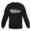 Oklahoma Sweatshirt - Hand Lettered Oklahoma Crewneck Sweatshirt - black