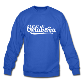 Oklahoma Sweatshirt - Hand Lettered Oklahoma Crewneck Sweatshirt - royal blue