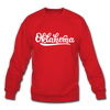 Oklahoma Sweatshirt - Hand Lettered Oklahoma Crewneck Sweatshirt - red
