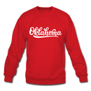Oklahoma Sweatshirt - Hand Lettered Oklahoma Crewneck Sweatshirt - red