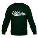 Oklahoma Sweatshirt - Hand Lettered Oklahoma Crewneck Sweatshirt - forest green