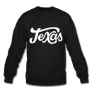 Texas Sweatshirt - Hand Lettered Texas Crewneck Sweatshirt - black