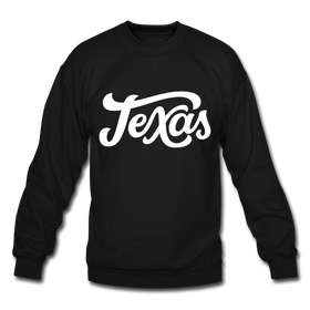 Texas Sweatshirt - Hand Lettered Texas Crewneck Sweatshirt - black