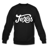 Texas Sweatshirt - Hand Lettered Texas Crewneck Sweatshirt - black