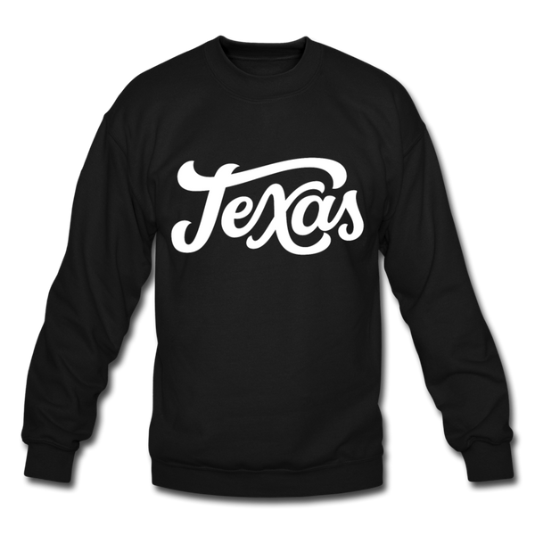 Texas Sweatshirt - Hand Lettered Texas Crewneck Sweatshirt - black