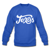Texas Sweatshirt - Hand Lettered Texas Crewneck Sweatshirt - royal blue