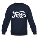 Texas Sweatshirt - Hand Lettered Texas Crewneck Sweatshirt - navy
