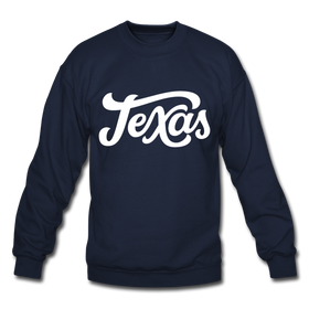 Texas Sweatshirt - Hand Lettered Texas Crewneck Sweatshirt - navy