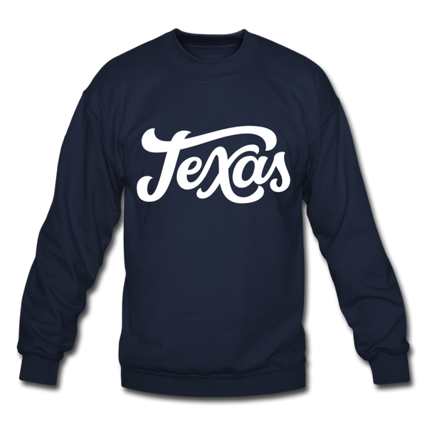 Texas Sweatshirt - Hand Lettered Texas Crewneck Sweatshirt - navy