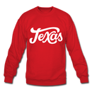 Texas Sweatshirt - Hand Lettered Texas Crewneck Sweatshirt - red